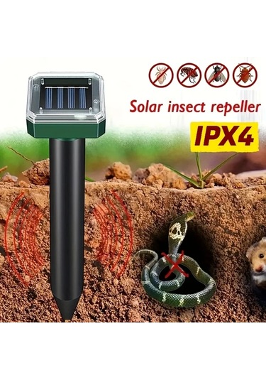 Boatshop1 4 Adet Solar Kemirgen Kovucu Bahçe Ve Avlu İçin Sincap Fare Ultrasonik Hayvan Kovucu 4pcs