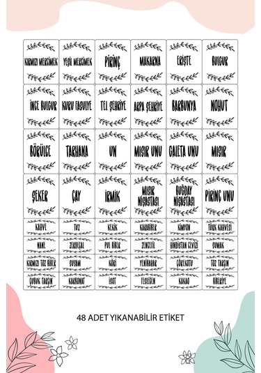 24'lü Set Baharatlık - Etiketli Kare Baharat Saklama Kabı Seti Antrasit 24 X 0,50 Lt Baharat Takımı Antrasit