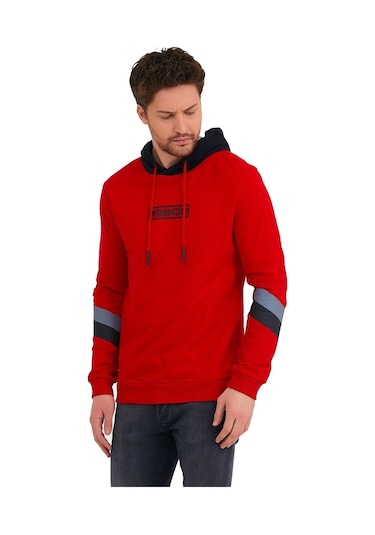 Adams Existence Baskılı Kapüşonlu Erkek Sweatshirt