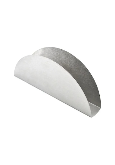 Düz Yaratıcı Fan Şeklinde Sektör Paslanmaz Çelik Peçetelik Organizatör Konteyner Doku Tutucu Kılıf Kutuları Masa Dekorasyon