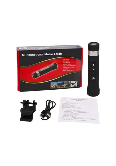 Geeroyoo Bisiklet Müdahale Barı Bluetooth Hoparlörü - Led Fenerli, Su Geçirmez, 24 Saat Pil, Usb Powerbank, Elsiz Arama, Dış Mekan İçin