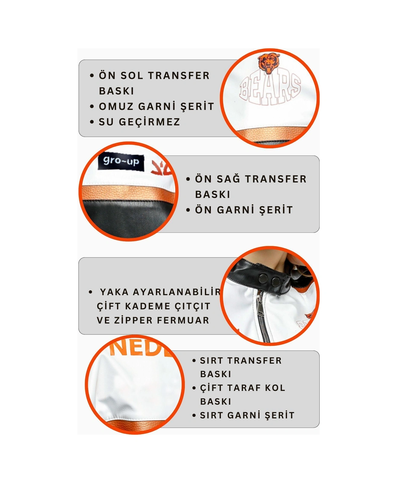 Kadın Oversize Baskılı Deri Şeritli Motorcu Montu Kısa Fermuarlı Yarışçı Ceketi Bomber Kolej Mont Oranj Kadın Oversize Baskılı Deri Şeritli Motorcu Montu Kısa Fermuarlı Yarışçı Ceketi Bomber Kolej Mont Oranj