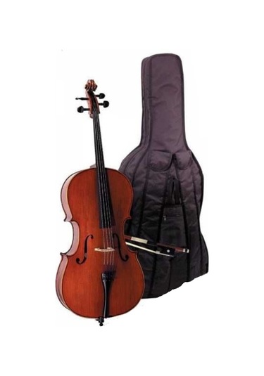 Valencia Ce160f12 Cello 1/2 Scale kılıf yay. Karartılmış Akçaağ