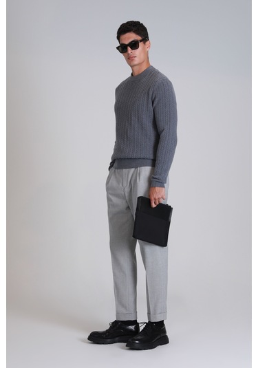 Lufian Rıght Erkek Kazak Gri Gri 112090138100150 Gri