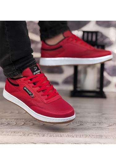 Dragon Erkek Sneaker Spor Ayakkabı Kırmızı Kırmızı