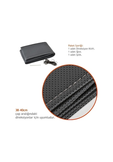 Fiat Tofaş Uyumlu Doğan Slx Direksiyon Kılıfı / Gri 2218