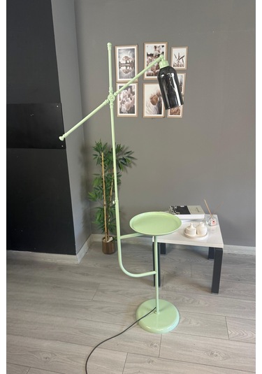 Windy Mint Gövde Füme Cam Lambader Tepsili Makas Gövde Modern Oturma Odası Füme