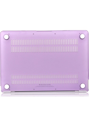 Ally Macbook Air 13 A1932 2018 A2179 2020 Kristal Kapak Koruma Kılıf Mor