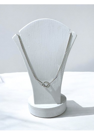 316l Çelik Düğüm Detaylı Kadın Kolye Çelik