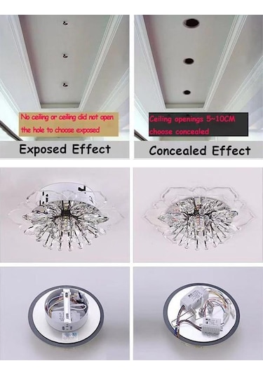 Beyaz Modern Kristal Yaprakları Led Tavan Işık Koridor Koridor Koridor Merdiven Mutfak Kahve Barı Kapalı Lamba Gizli Beyaz