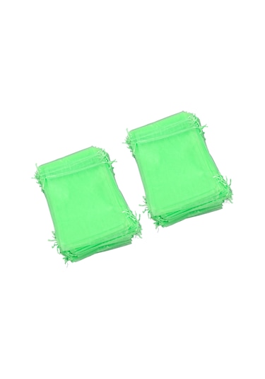 Folinda 100 Adet Yeşil Meyve Koruma Çantası 15x20cm - Tekrarlı Kullanım, Solunumlu, Işık Geçirgen, Kemerli - Kuş Ve Böcekten Koruma