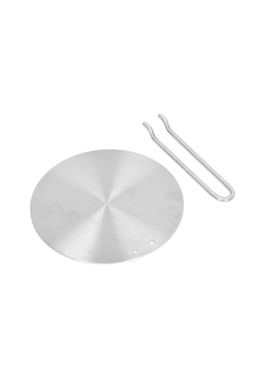 Kangvka Stokele Isı Dağıtıcı Plaka, Inoks Çelik, Tüm Ocaklarda Kullanım, Anti-yanık Kollü, Hızlı Ve Eşit Isıtma, 17.5cm