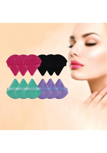 Suntek 12 Adet Üçgen Pudra Kama Şekli Göz Altı Köşeleri