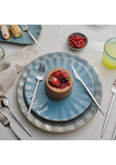 Karaca  Elegance Thor V2 Platin 12 Kişilik 84 Parça Çatal Kaşık Bıçak Takımı