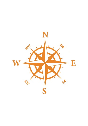 Pusula Araba Sticker 17x17 Cm Turuncu