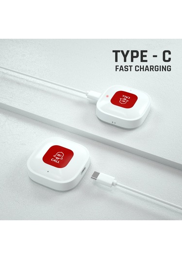 Yaozixa Yaşlılar İçin Tuya Wifi Sos Acil Butonu - Tek Tuş İle Akıllı Telefon Bildirimi, Taşınabilir Şarjlı 2.4g Alarm Cihazı