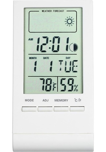 Jms Mini Dijital Termometre Kapalı Higrometre Odası H Sıcaklık Nem Monitörü Ölçer Ölçer Alarmı  Siyah