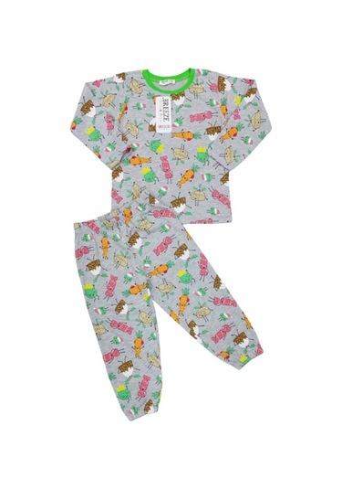 Breeze Kız Çocuk Desenli Mevsimlik Pijama Takımı (472240909) Çok Renkli
