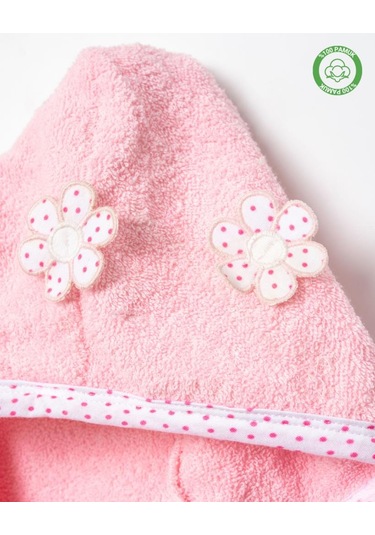 Çiçekli Bornoz Pembe Pembe