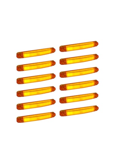 12 Adet Neon Led Lamba Slim Model Turuncu 12-24 Volt