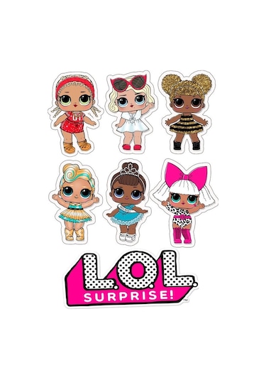 Lol Bebek Şekerli Yenilebilir Kağıda Resimli Pasta ve Dekoru Baskı