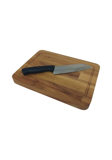 Kalın Ahşap Et Kesme Tahtası 24X32 Ahşap