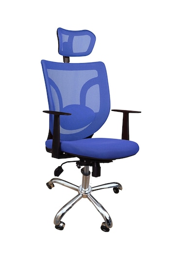 Kromaj Metal Yıldız Ayak Tekerlekli Amortisörlü Ofis Büro Çalışma