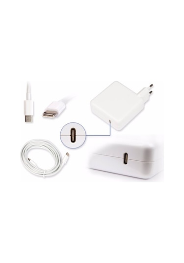 Apple Uyumlu MacBook Pro 13 61W Usb-C Güç Adaptörü