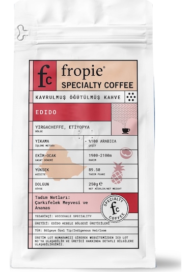 Fropie Nitelikli Kahve Etiyopya - Çekirdek 250 G