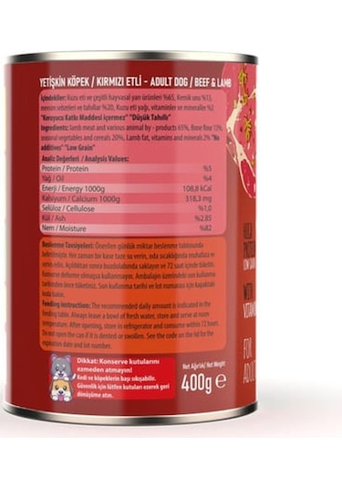 Sapphere Kırmızı Etli Yetişkin Köpek Konservesi 6 Adet 400 Gr 271-20001.02