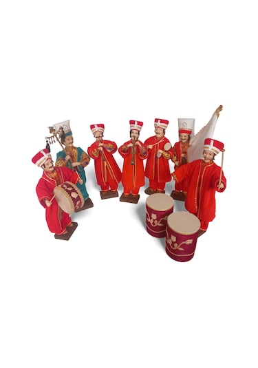 Mehter Takımı 7 Adet Kitre Bebek Mehter Bando Set 7 Adet