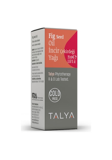 Talya Soğuk Sıkım %100 Saf ve Doğal  İncir Çekirdeği Yağı 20 ML