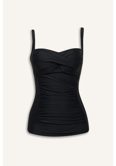 DeFacto Regular Fit Askılı Tankini-Fall in Love E3292AX25SMBK81