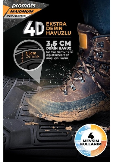 Hyundai Yeni İ20 4d Oto Paspas Maximum Siyah