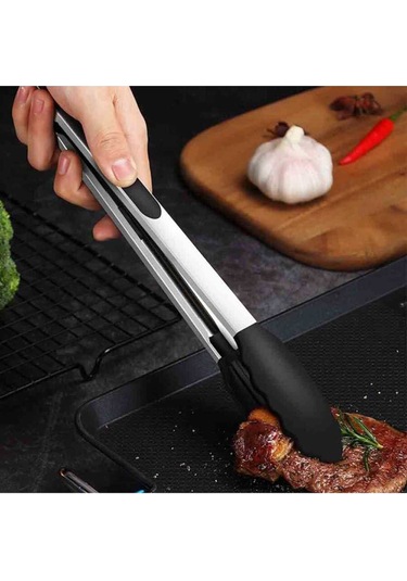 Barbekü Maşa Silikon Uçlu 25 Cm Çok Renkli