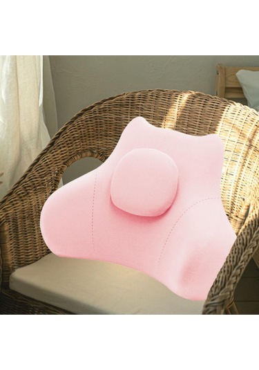 Suntek Bel Destek Yastığı Seyahat Koltuğu Oyun Için Yumuşak Pembe