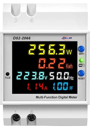 Trendooze Geeksen Tuya Wifi Ev Akıllı Dijital Ekranlı Elektrik Sayacı Dın-ray Voltaj Ve Akım Ölçer İe