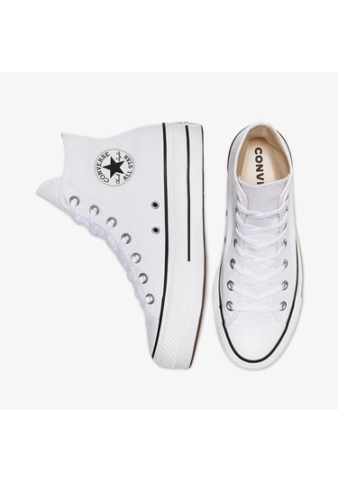 Converse Chuck Taylor All Star Lift Hi Platform Unisex Beyaz Sneaker Düz 560846c Beyaz
