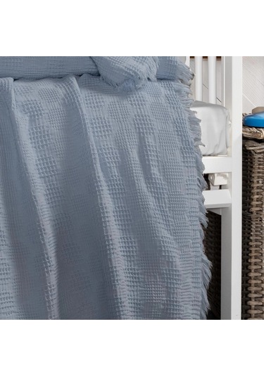 Kanz Bebek Waffle Müslin Nakışlı Pike Knz-021 Teddy