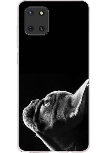 Samsung Galaxy Note 10 Lite İle Uyumlu Köpek 1 Kamera Korumalı Şeffaf Kılıf Şeffaf