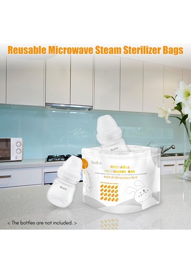 Geeksen Bimirth S5005 Tekrar Kullanılabilir Mikrodalga Sterilizatör Poşetleri Bebek Göğüs Pompası