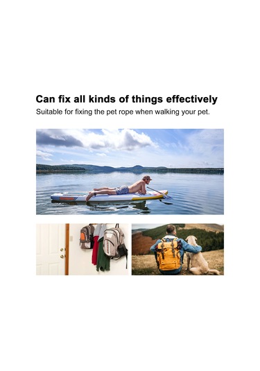 Kosona Araç Kamp Tenteği 4/6/8 Adet Süngerli Bağlayıcı + Dağcı Kanca - Açık Hava Konaklaması, Çadır Sabitleme