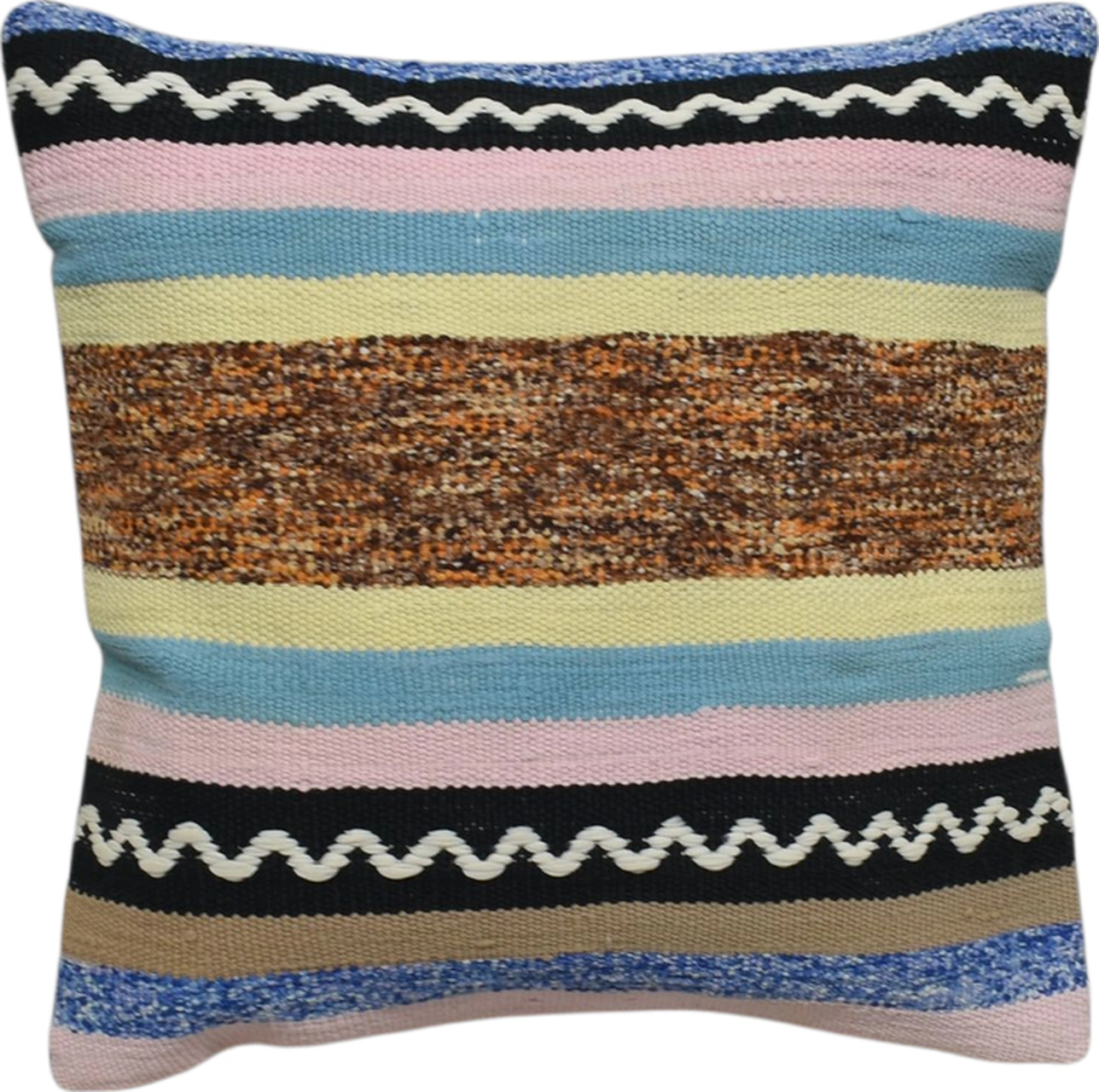 Zehra Abla Halı Yeni El Dokuma Dekoratif Kilim Kırlent Yastık Kılıfı 6508 Çok Renkli