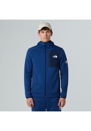 The North Face Erkek Mountain Athletics Tam Boy Fermuarlı Kapüşonlu Polar Ceket Nf0a8dy78z41 Mavi