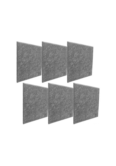 Hfambition 6 Adet Poliester Fiber Isıya Dayanıklı Ses Emici Paneller - Piyano Odası, Stüdyo, Anaokulu İçin Zedelenmeyi Azaltan Duvar Panelleri Gri Gri