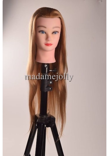 Renk Kuaför Eğitim Mankeni Çalışma Kafası Sentetik Fiber