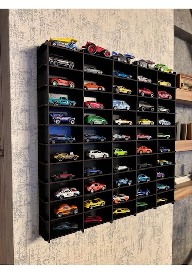 Oyuncak Araba Rafı Mobilya Siyah