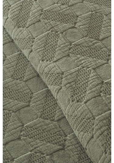 Ecocotton Tanya Açık Yeşil %100 Organik Pamuk Çift Kişilik Pike Yatak Örtüsü Takımı Açık Yeşil