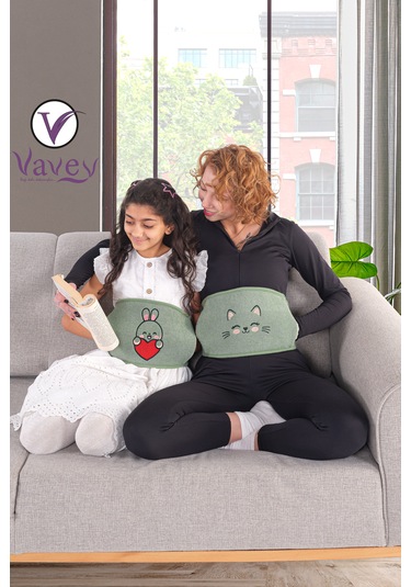 Yeni Nesil Sıcak Soğuk Regl Kemeri Kedicik Yeşil