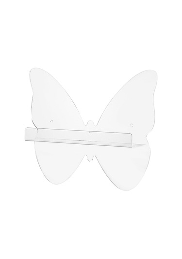 Şeffaf Pleksi Kelebek Duvar Rafı Şeffaf Kendinden Yapışkanlı Vidalı Askı Hediye Diğer